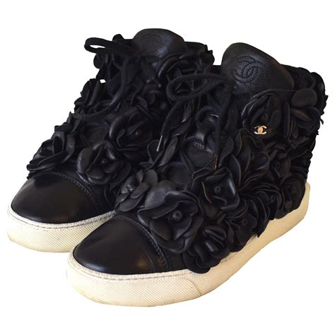 chanel camellia sneakers ebay|Chanel camellia jelly shoes.